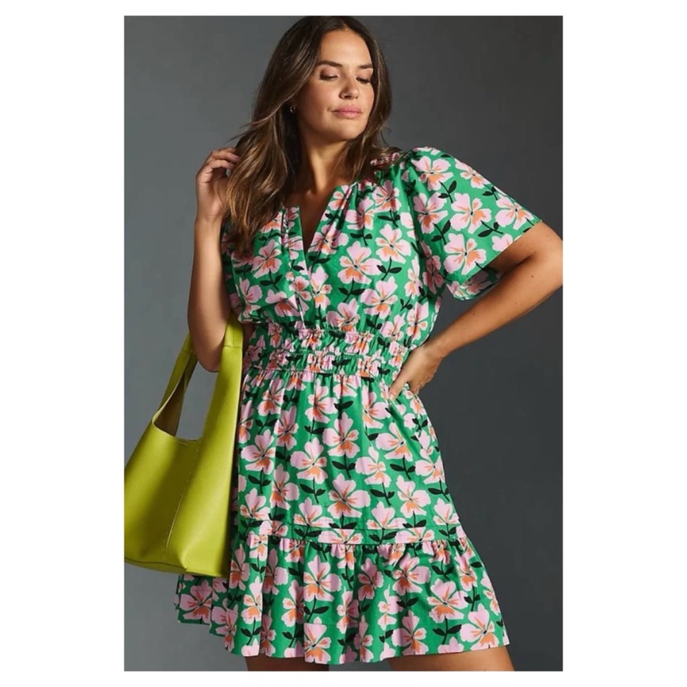 Anthropologie Somerset Mini Dress in Kelly Floral